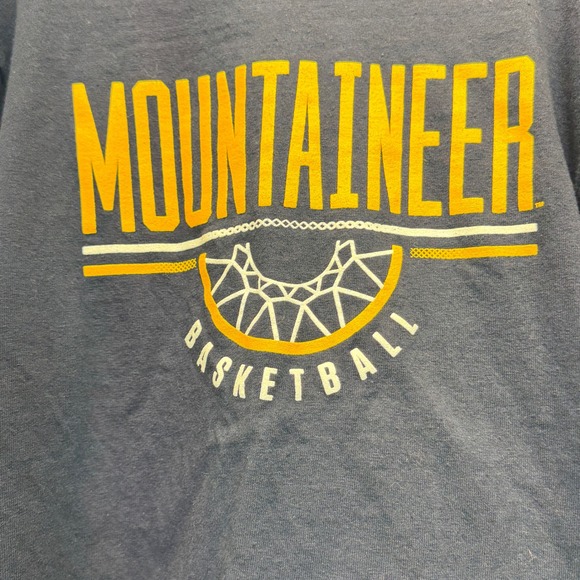 West Virginia WVU Mountaineer Basketball Champion T-Shirt Youth 7-8 Medium Blue - Picture 3 of 7